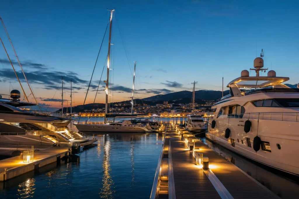 Mediterranean marina supported by WAYPOINT Marine Service
